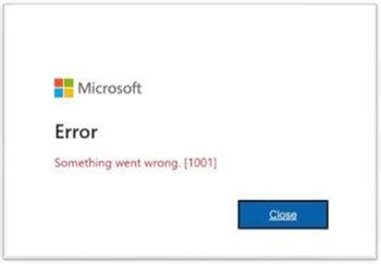 Excel error 1001 .